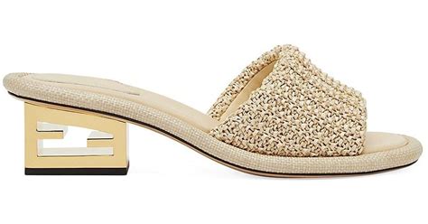 fendi logo pearly slide mule|saks fendi mules.